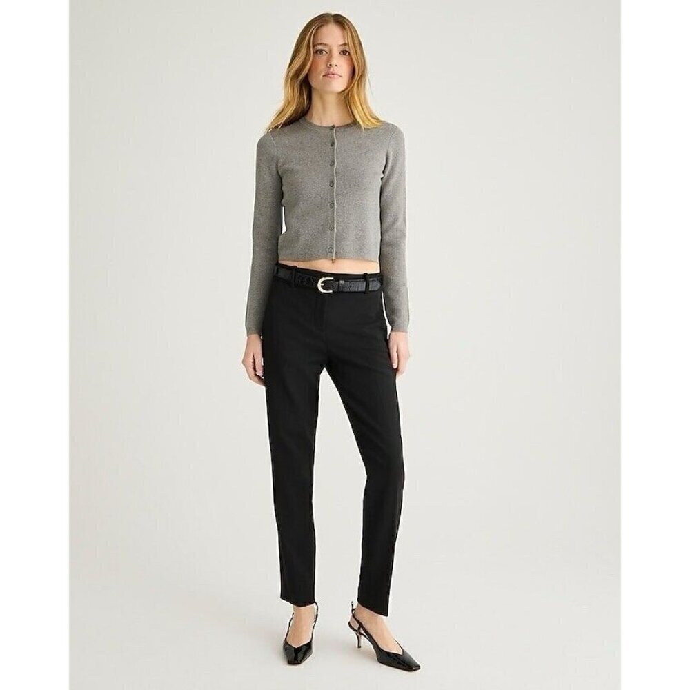 J Crew 365 Womens Cameron Pant Sz 2 Black Slim Cropped 4 Season Stretch Preppy